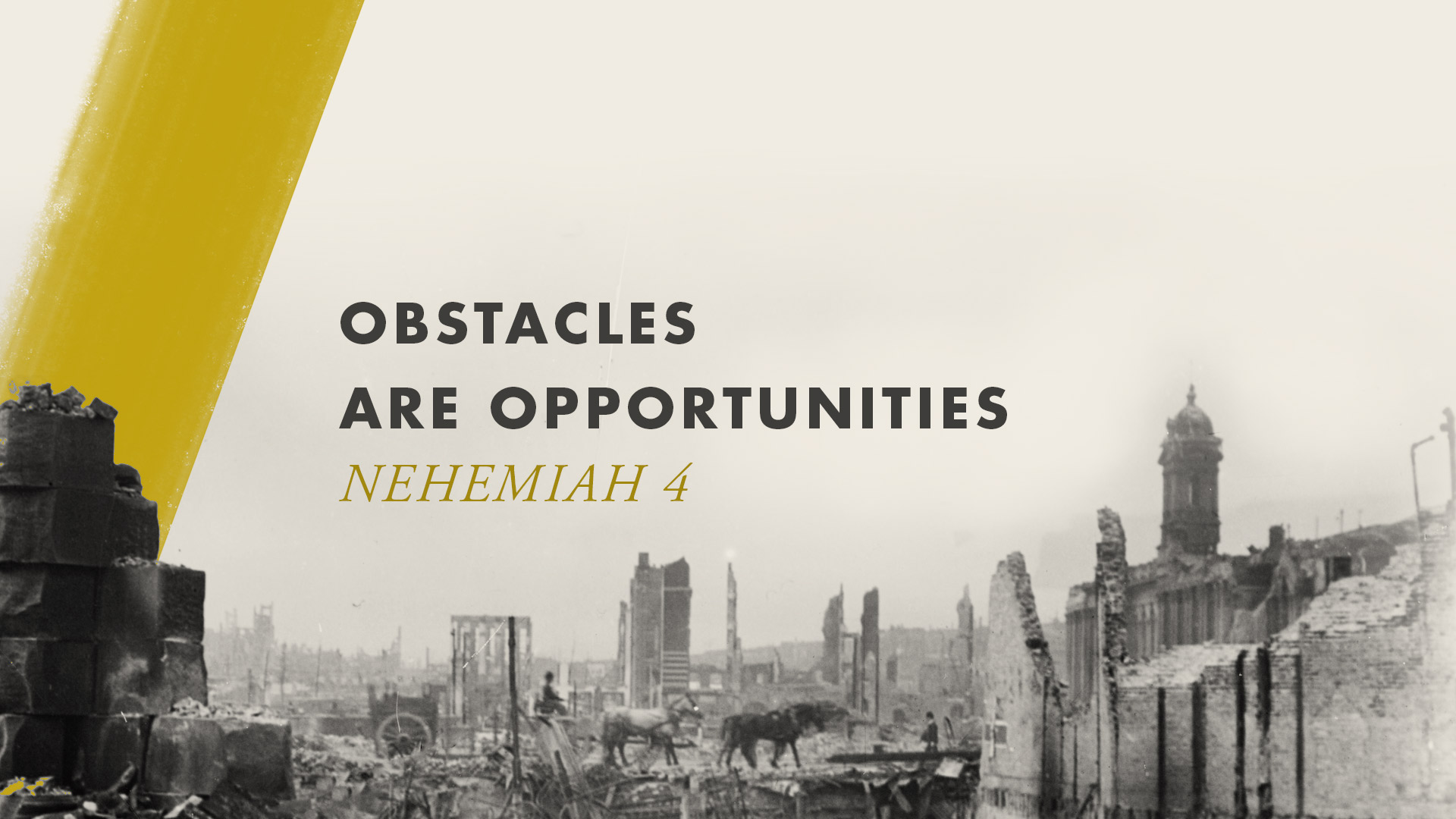 Obstacles Are Opportunities